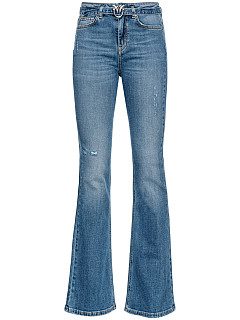 JEANS FLORA SILVER BELT