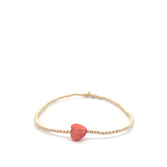 HEART SPRING 2MM PEACH GOLD