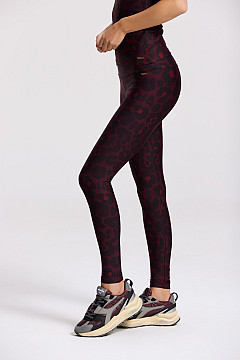 LEGGING LEOPARD BORDEAUX