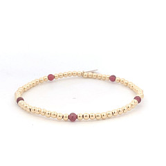 DOT 5 SMALL BURGUNDY GOLD