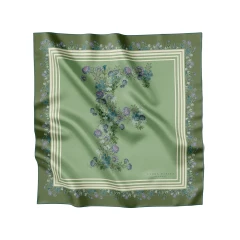 FLOWERING GREEN F SCARF