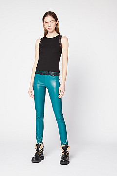 LEREN BROEK LEGGING
