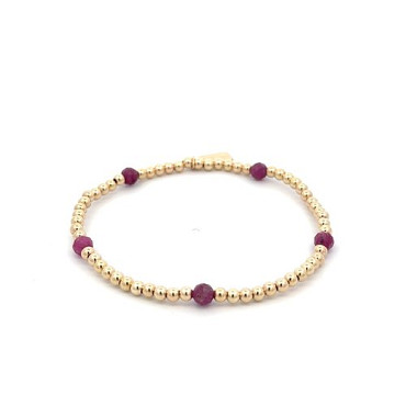 DOT 5 SMALL FUCHSIA GOLD