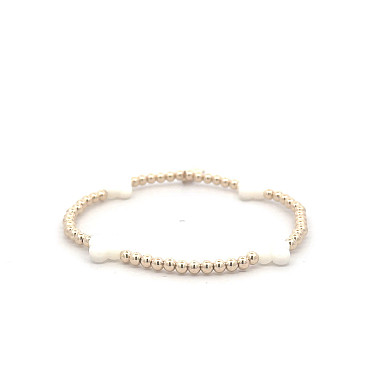 FOUR CLOVER SMALL PEARL GOLD