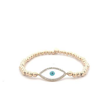 BASIC 4 MM EYE BLUE GOLD