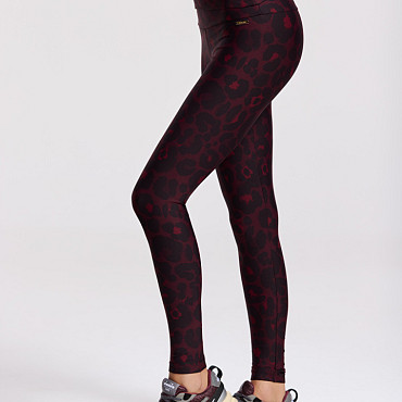 LEGGING LEOPARD BORDEAUX
