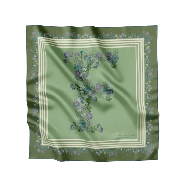 FLOWERING GREEN F SCARF