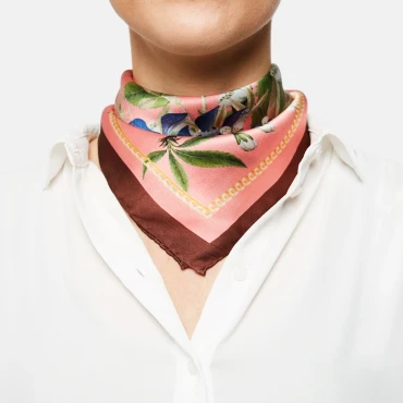 PINK FLOWER SCARF