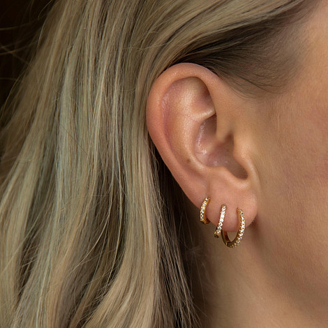 SMALL HOOPS WHITE