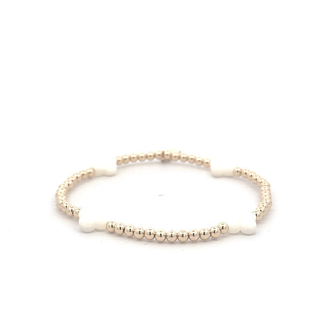 FOUR CLOVER SMALL PEARL GOLD