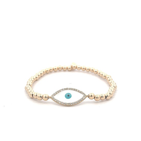 BASIC 4 MM EYE BLUE GOLD