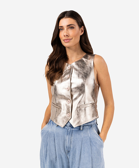 GILET GAELLE METALLIC