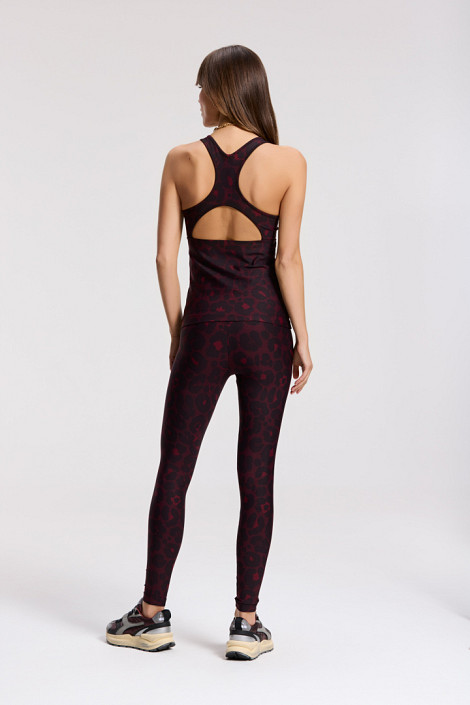 LEGGING LEOPARD BORDEAUX