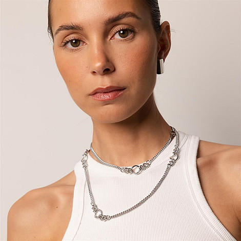 NECKLACE DITA MULTI SILVER