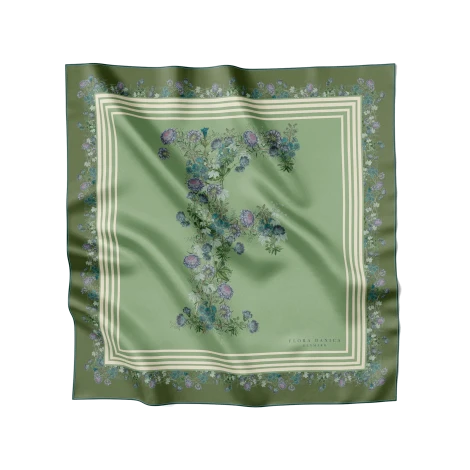 FLOWERING GREEN F SCARF
