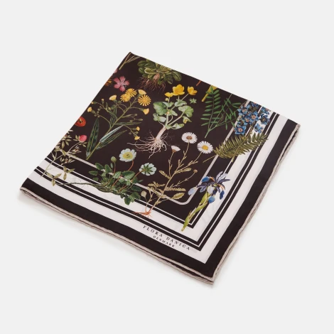 BROWN FLOWER FIELD SCARF