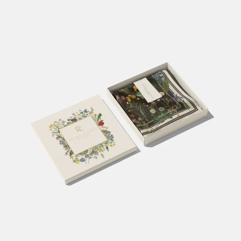 BROWN FLOWER FIELD SCARF