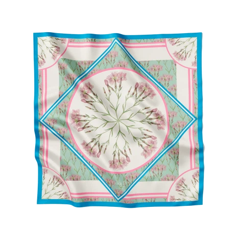 BLUE AND PINK NELLIKE SCARF