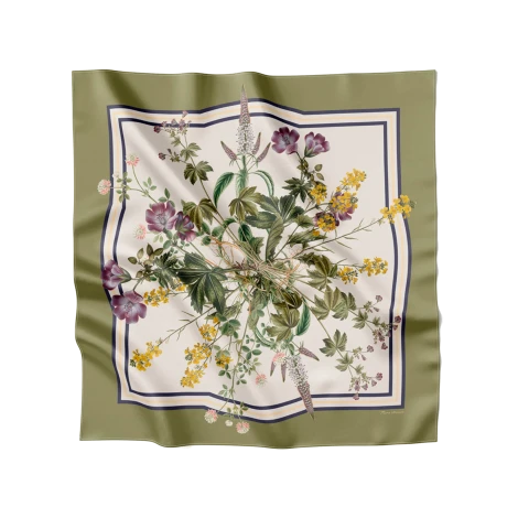 GREEN FLORA SCARF