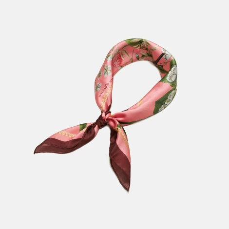PINK FLOWER SCARF