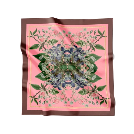 PINK FLOWER SCARF