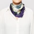 PURPLE FLOWER DOT CHECK SCARF